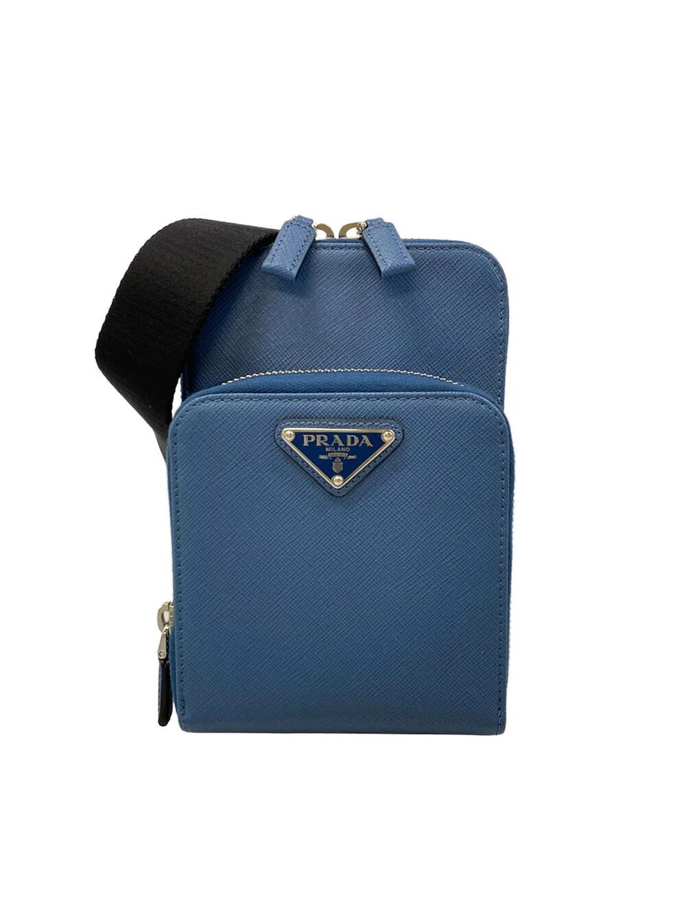 Prada Light Blue Saffiano Shoulder Bag #376970P15B